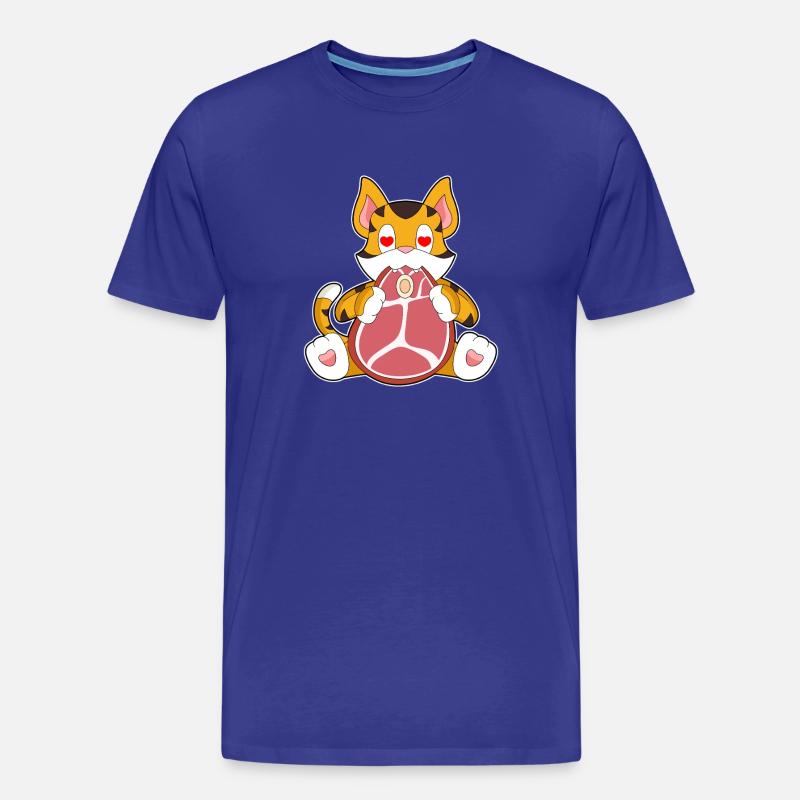 Tiger Fleisch - Männer Premium Bio T-Shirt - Königsblau