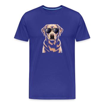 Brown Labrador - Men's Premium Organic T-Shirt - royal blue - Front - Damien (186cm)