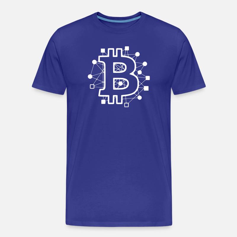 Bitcoin Platine Circuit Tech Krypto - Männer Premium Bio T-Shirt - Königsblau