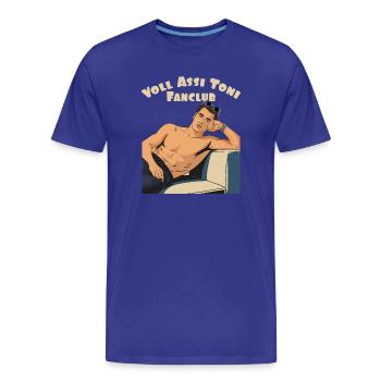 Toni's Fanclub - Männer Premium Bio T-Shirt - Königsblau - Vorne - Damien (186cm)