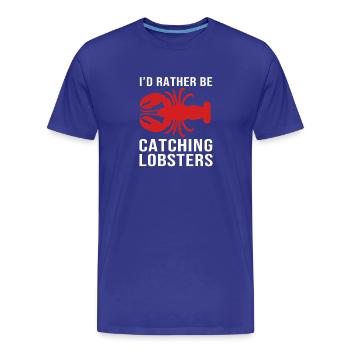 Languste Meeresfrüchte Lobster Hummer - Männer Premium Bio T-Shirt - Königsblau - Vorne - Damien (186cm)