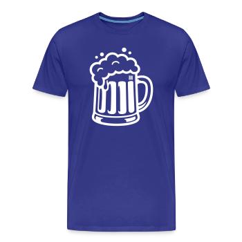 Beer Mug Comic Beer - Men's Premium Organic T-Shirt - royal blue - Front - Damien (186cm)