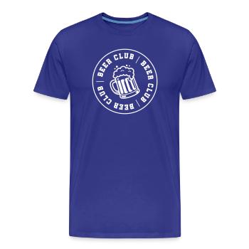 Beer Club Club Booze - Men's Premium Organic T-Shirt - royal blue - Front - Damien (186cm)