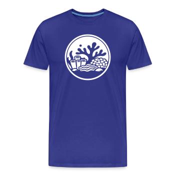 Symbole corallien Océan récif corallien - T-shirt bio Premium Homme - bleu roi - Devant - Damien (186cm)