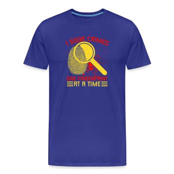 Spécialité en sciences forensiques : Résoudre des crimes un - T-shirt bio Premium Homme - bleu roi - Devant - Damien (186cm)