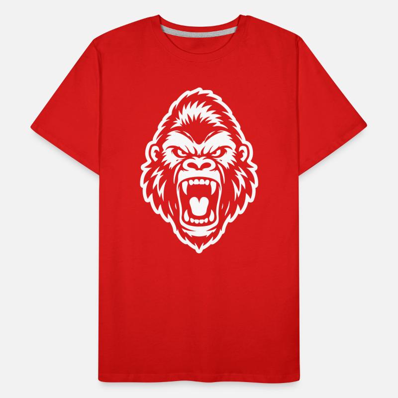 Gorilla Head Men's Premium Organic T-Shirt