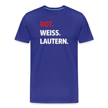 Rouge. Blanc. Lautern. – Maillot de supporter de Kaiserslautern - T-shirt bio Premium Homme - bleu roi - Devant - Damien (186cm)