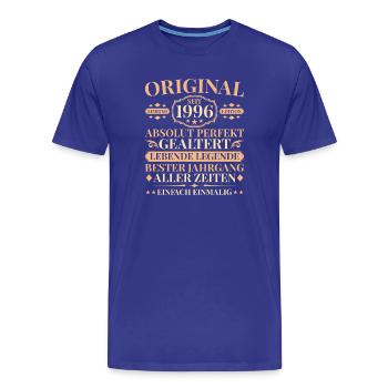 Vintage 1996 Parfaitement maturé 30e anniversaire - T-shirt bio Premium Homme - bleu roi - Devant - Damien (186cm)
