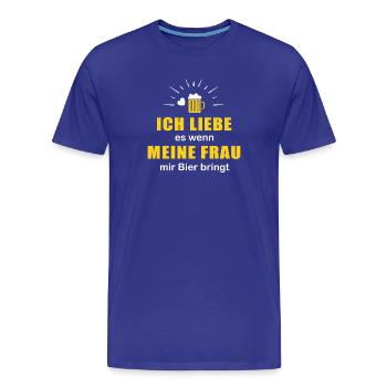 J’aime ma femme - T-shirt bio Premium Homme - bleu roi - Devant - Damien (186cm)