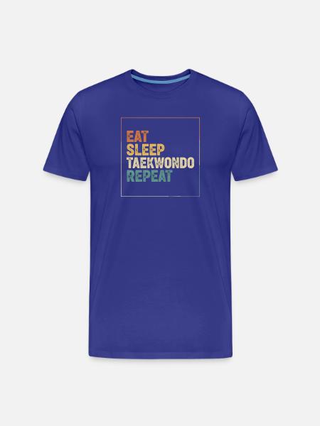 Eat Sleep Taekwondo Repeat - Men's Premium Organic T-Shirt - royal blue