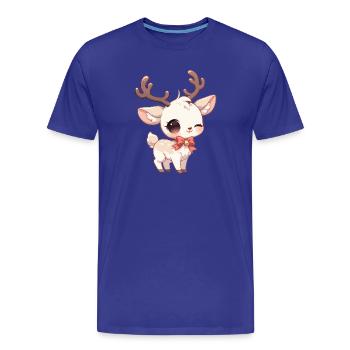 Rentiere Rentier - Männer Premium Bio T-Shirt - Königsblau - Vorne - Damien (186cm)
