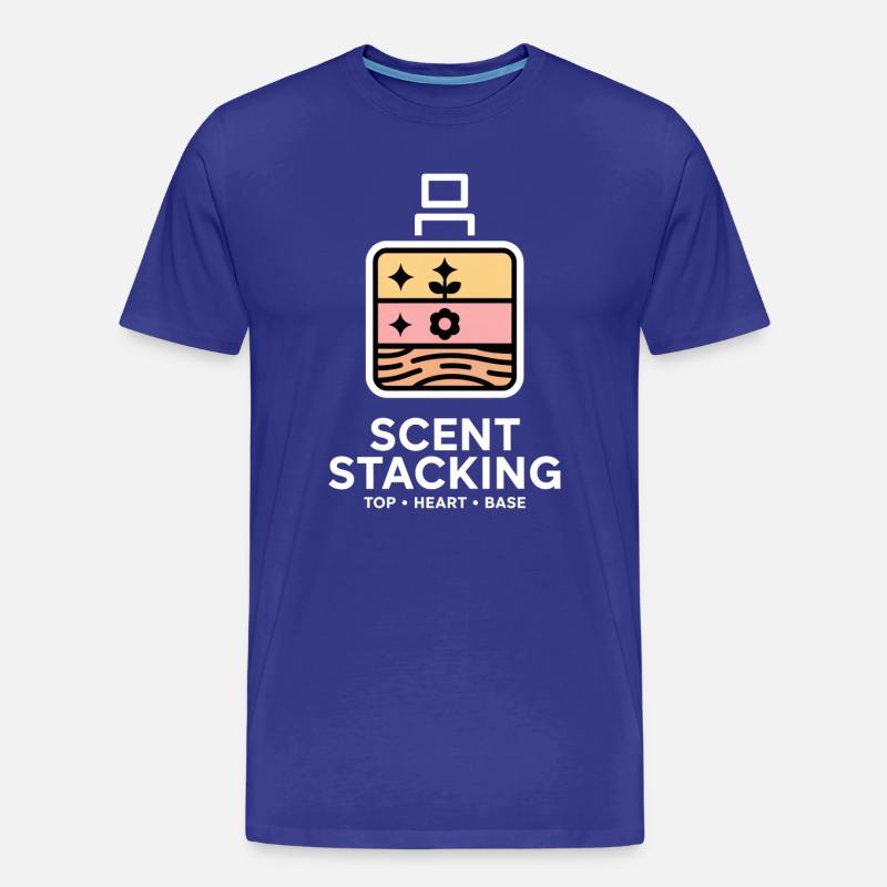 Scent Stacking Top Heart Base Notes - Männer Premium Bio T-Shirt - Königsblau