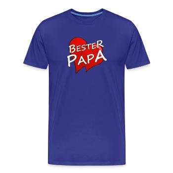 BESTER PAPA - Männer Premium Bio T-Shirt - Königsblau - Vorne - Damien (186cm)