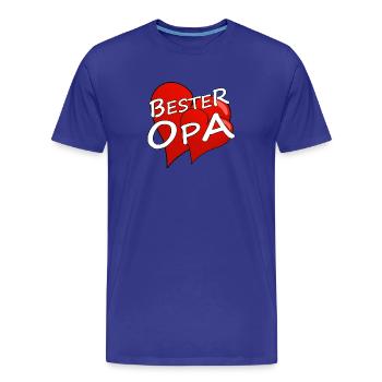 BESTER OPA - Männer Premium Bio T-Shirt - Königsblau - Vorne - Damien (186cm)