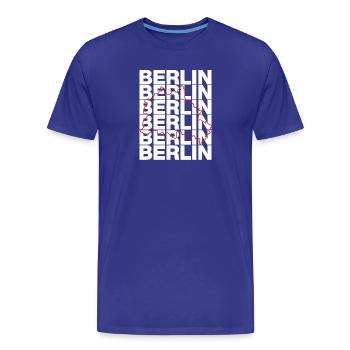 BUNDESLAND BERLIN, DIE HAUPTSTADT! LANDESGRENZE - Männer Premium Bio T-Shirt - Königsblau - Vorne - Damien (186cm)