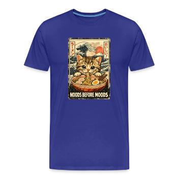 Maneki Neko Fortune Ramen - T-shirt bio Premium Homme - bleu roi - Devant - Damien (186cm)