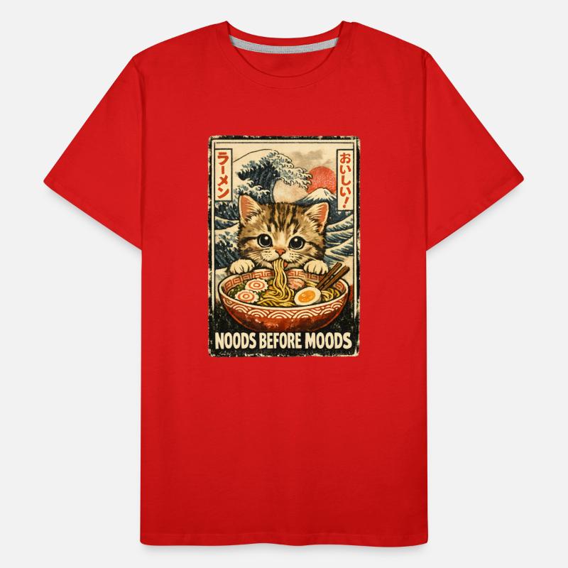 Maneki Neko Fortune Ramen T-shirt bio Premium Homme