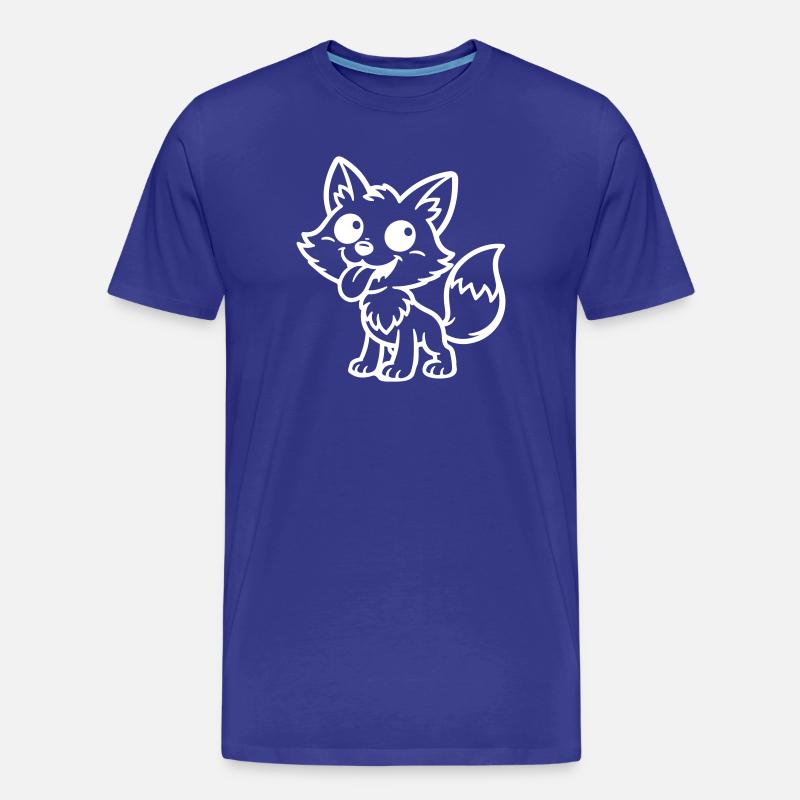 Fuchs Comic Lustig - Männer Premium Bio T-Shirt - Königsblau