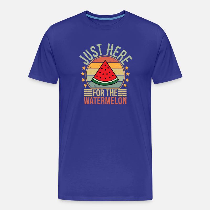 just here for the watermelon - Männer Premium Bio T-Shirt - Königsblau