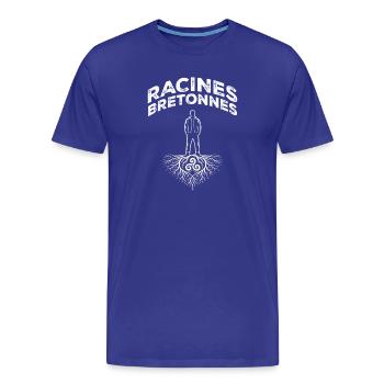 Bretagne Racines Bretonnes Triskell Identité - T-shirt bio Premium Homme - bleu roi - Devant - Damien (186cm)