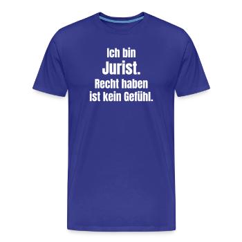 Ich bin Jurist – Recht haben - Männer Premium Bio T-Shirt - Königsblau - Vorne - Damien (186cm)