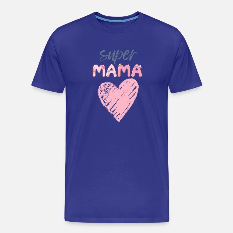 Mama - Super Mama - Männer Premium Bio T-Shirt - Königsblau