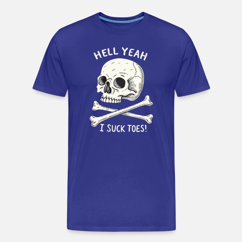 Schädel und Knochen Zehenfetisch - Männer Premium Bio T-Shirt - Königsblau