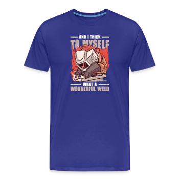 Schweißer Spruch Geschenke Für Metallbauer  - Männer Premium Bio T-Shirt - Königsblau - Vorne - Damien (186cm)