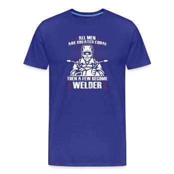Schweißer Spruch Geschenke Für Metallbauer  - Männer Premium Bio T-Shirt - Königsblau - Vorne - Damien (186cm)
