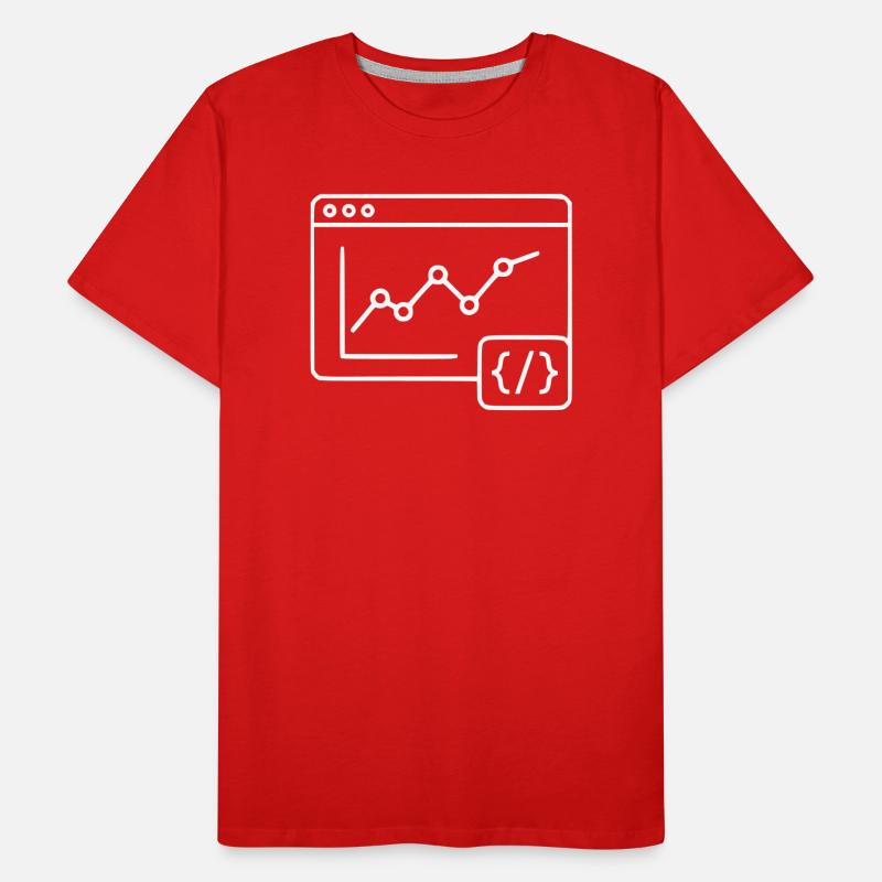 Web Analyse Chart Coding Browser Vektor Männer Premium Bio T-Shirt