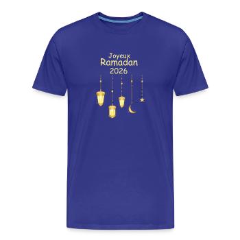 Frohen Ramadan 2026 - Männer Premium Bio T-Shirt - Königsblau - Vorne - Damien (186cm)