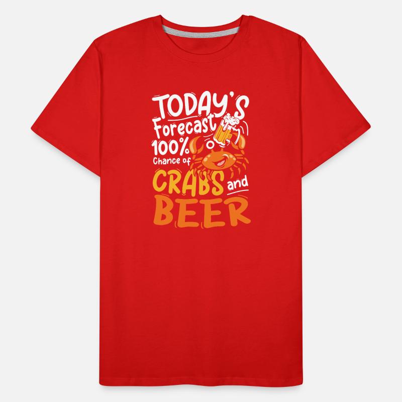 Conception de prédiction pour crabes et bières T-shirt bio Premium Homme