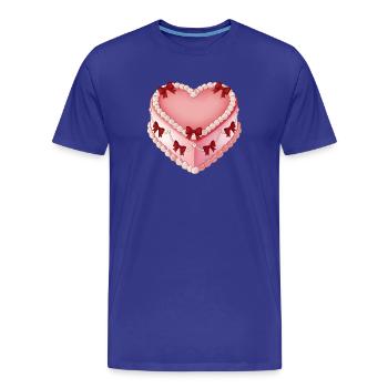 Heart décor with ribbon - Men's Premium Organic T-Shirt - royal blue - Front - Damien (186cm)