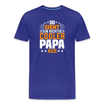This is what a really cool dad looks like - Men's Premium Organic T-Shirt - royal blue - Front - Damien (186cm)