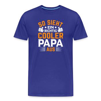 This is what a really cool dad looks like - Men's Premium Organic T-Shirt - royal blue - Front - Damien (186cm)