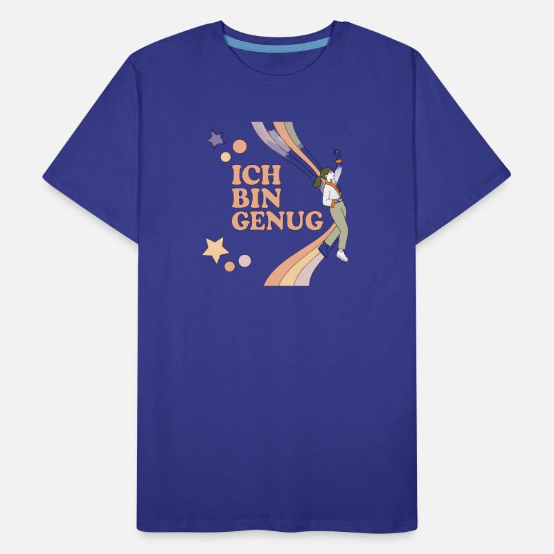Ich bin Genug – Pastell Regenbogen Held Männer Premium Bio T-Shirt