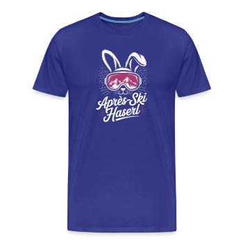 Après-ski bunny hut fun Skier ski bunny - Men's Premium Organic T-Shirt - royal blue - Front - Damien (186cm)