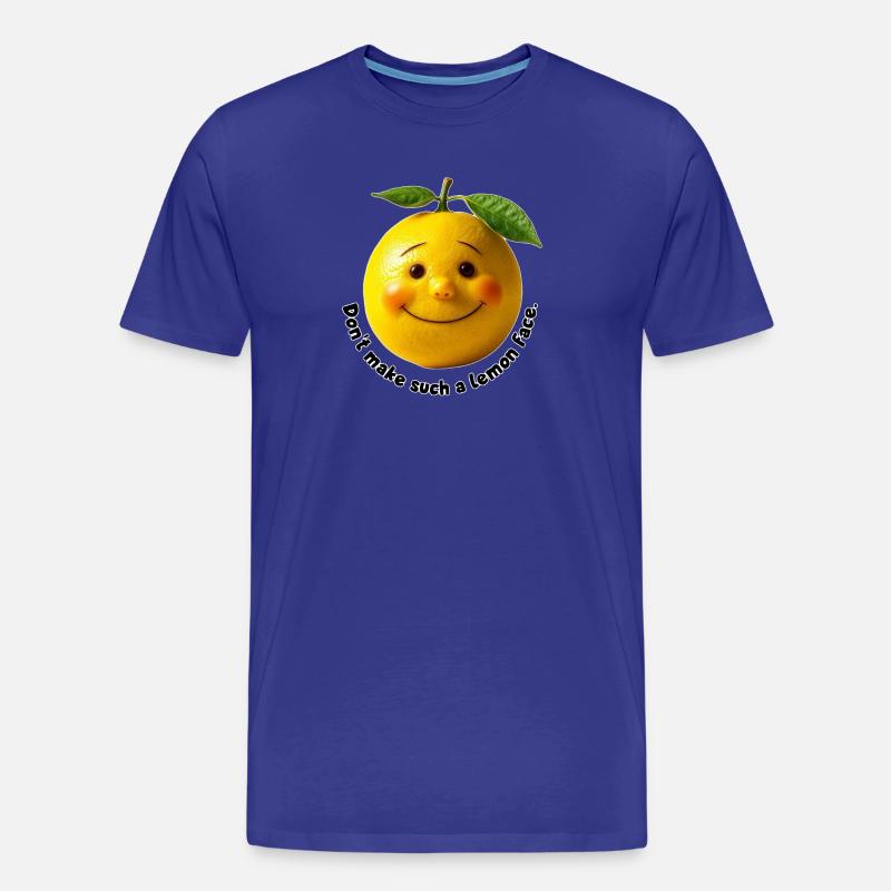 Zitrone mit süßem Lächeln - Männer Premium Bio T-Shirt - Königsblau