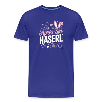 Après-ski bunny hut fun Skier ski bunny - Men's Premium Organic T-Shirt - royal blue - Front - Damien (186cm)