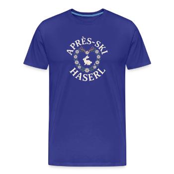 Après-ski bunny hut fun Skier ski bunny - Men's Premium Organic T-Shirt - royal blue - Front - Damien (186cm)