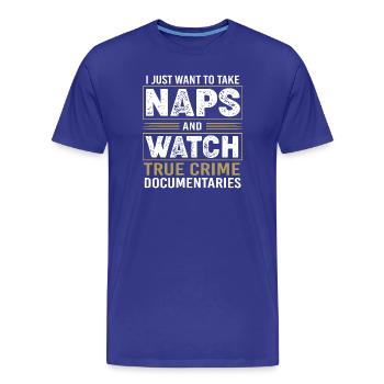 True Crime Krimi - T-shirt bio Premium Homme - bleu roi - Devant - Damien (186cm)