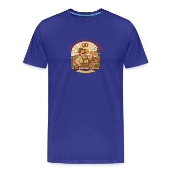 Bayerische Bierfreude Prost - Männer Premium Bio T-Shirt - Königsblau - Vorne - Damien (186cm)