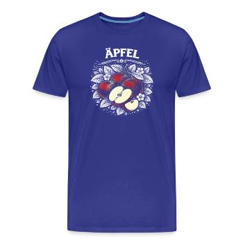 Apfelstillleben Schwarzweiß Vintage - Männer Premium Bio T-Shirt - Königsblau - Vorne - Damien (186cm)