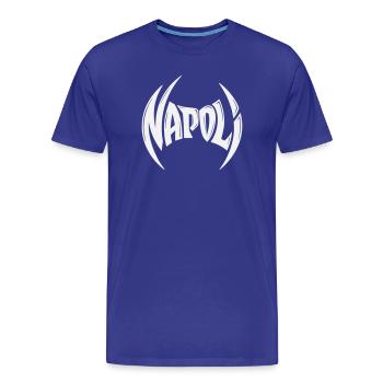 Napoli Crest Typography - Männer Premium Bio T-Shirt - Königsblau - Vorne - Damien (186cm)