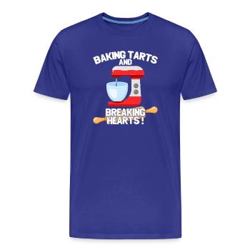 Baking Tarts And Breaking Hearts - Men's Premium Organic T-Shirt - royal blue - Front - Damien (186cm)