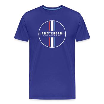 Amsterdam Koordinaten - Männer Premium Bio T-Shirt - Königsblau - Vorne - Damien (186cm)