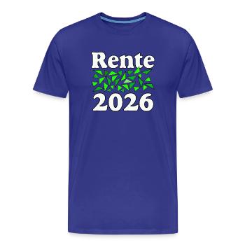 Rente 2026 Splitter - Männer Premium Bio T-Shirt - Königsblau - Vorne - Damien (186cm)