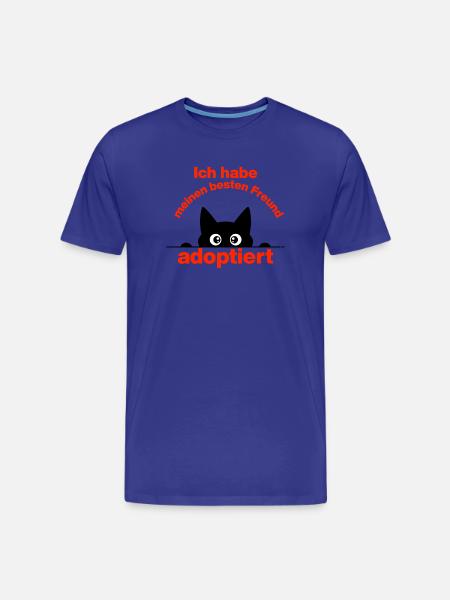I ADOPTED MY BEST FRIEND! - Men's Premium Organic T-Shirt - royal blue