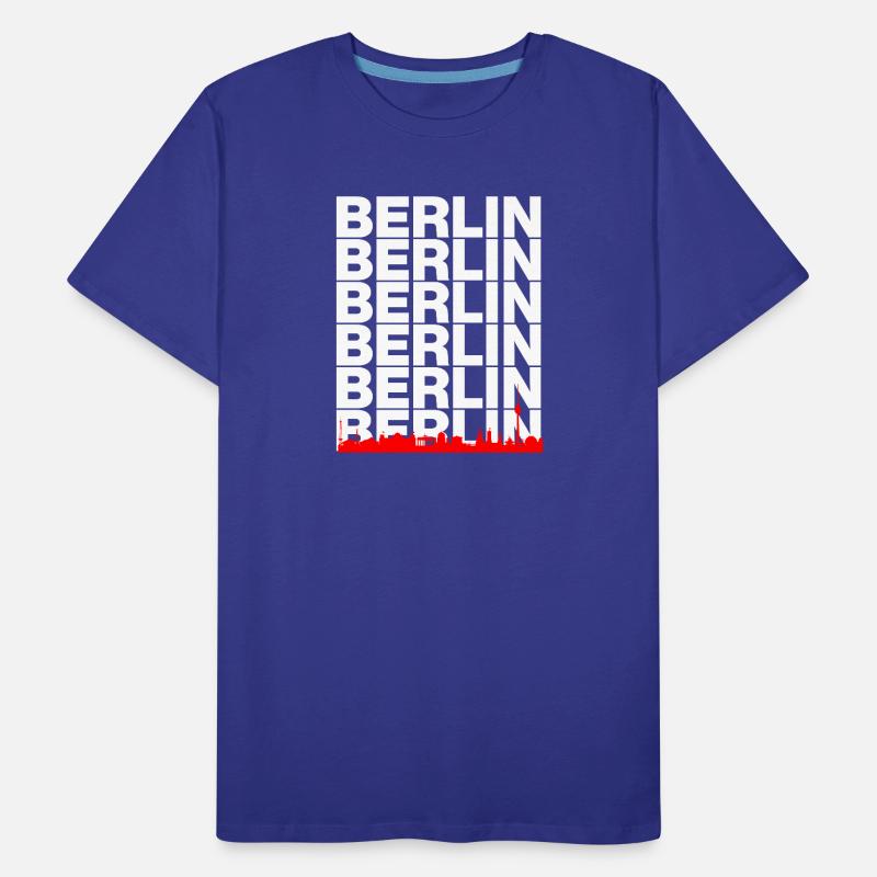 SKYLINE DE BERLIN, AMBIANCE CAPITALE ! MUR T-shirt bio Premium Homme