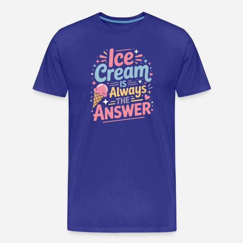 eiscreme Sprüche Eis Lustiges Kayak Geschenk - Männer Premium Bio T-Shirt - Königsblau